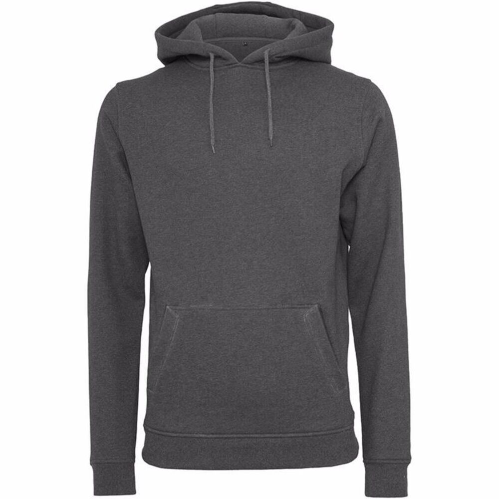 Build Your Brand Mens Heavy Pullover Hoodie / Charcoal